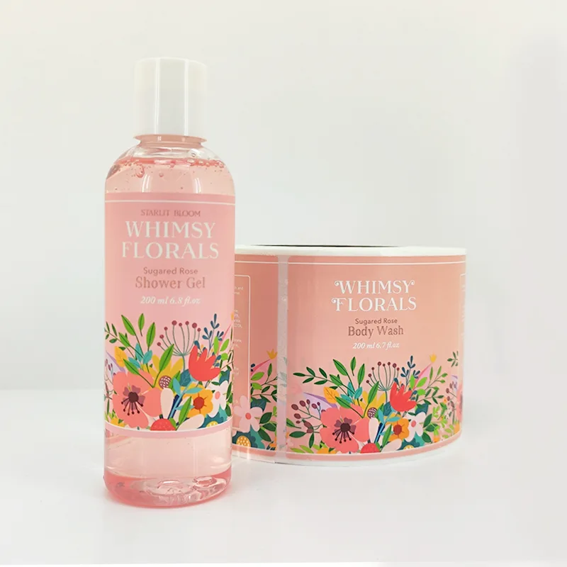 Rótulos para garrafas cosméticas